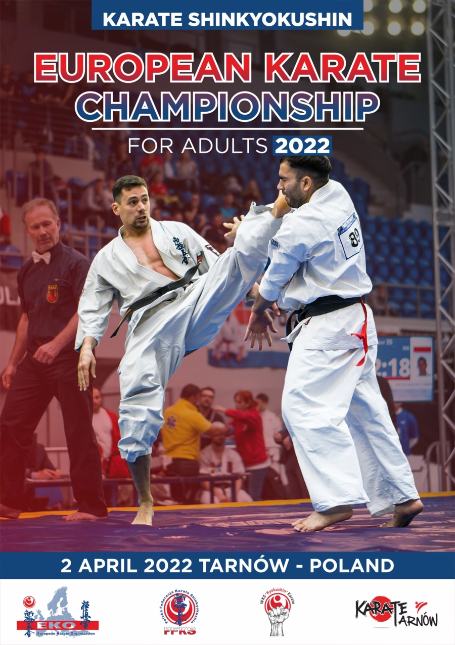Plakat Mistrzostw Europy Seniorów w karate